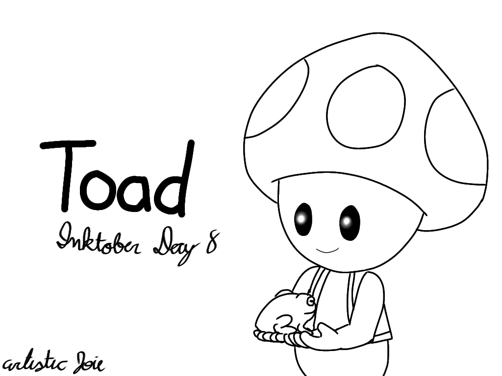 Toads inktober day toad by artistic