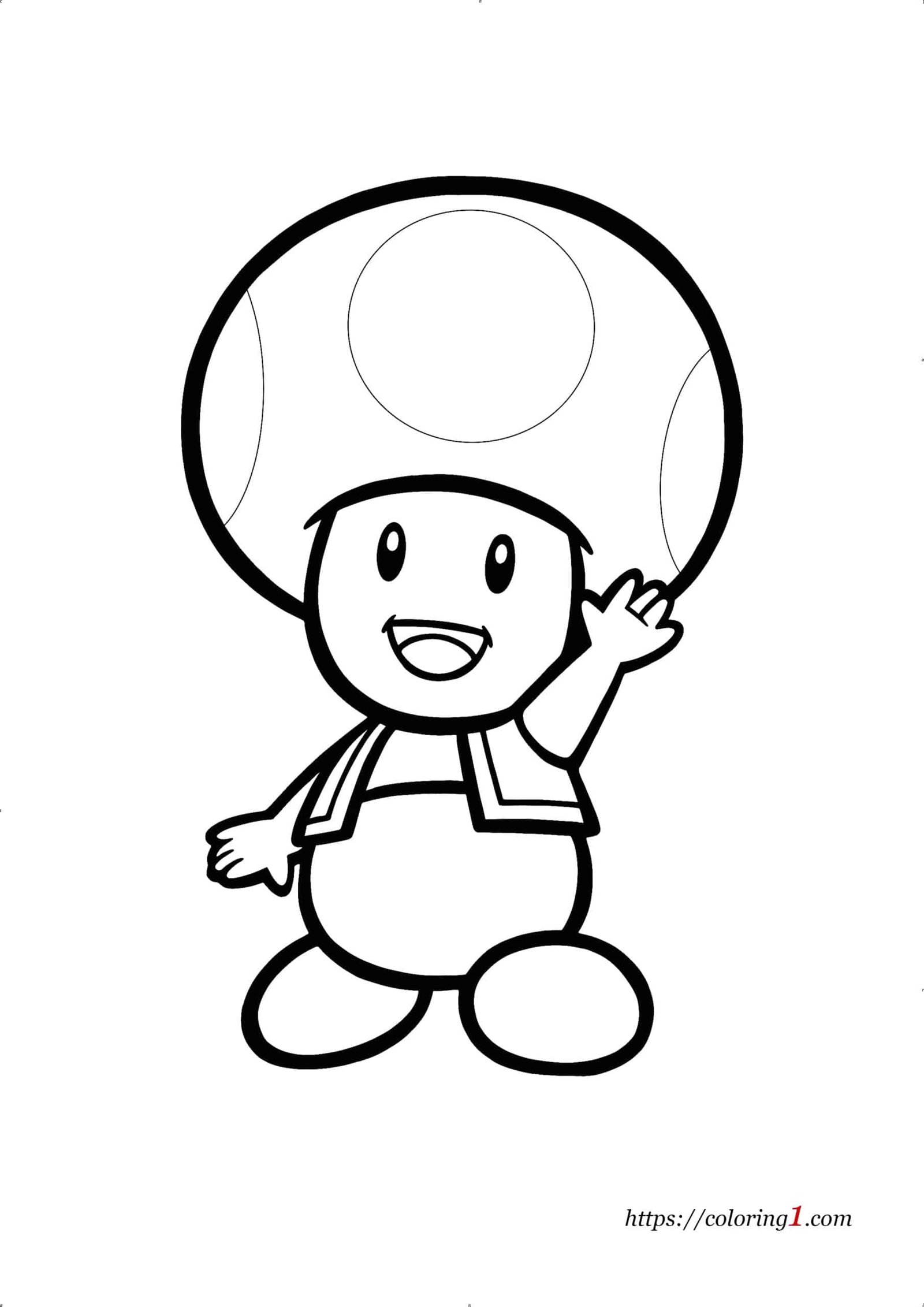 Toad mario coloring pages