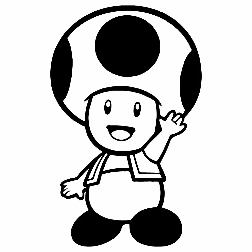 Toad vinyl decal sticker car window laptop super mario nes nintendo mushroom