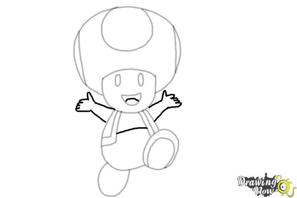 How to draw toad from the super mario bros movie