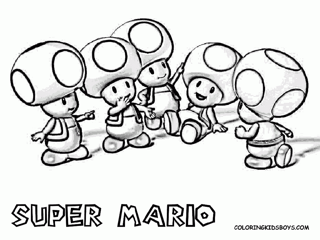 All mario characters coloring pages