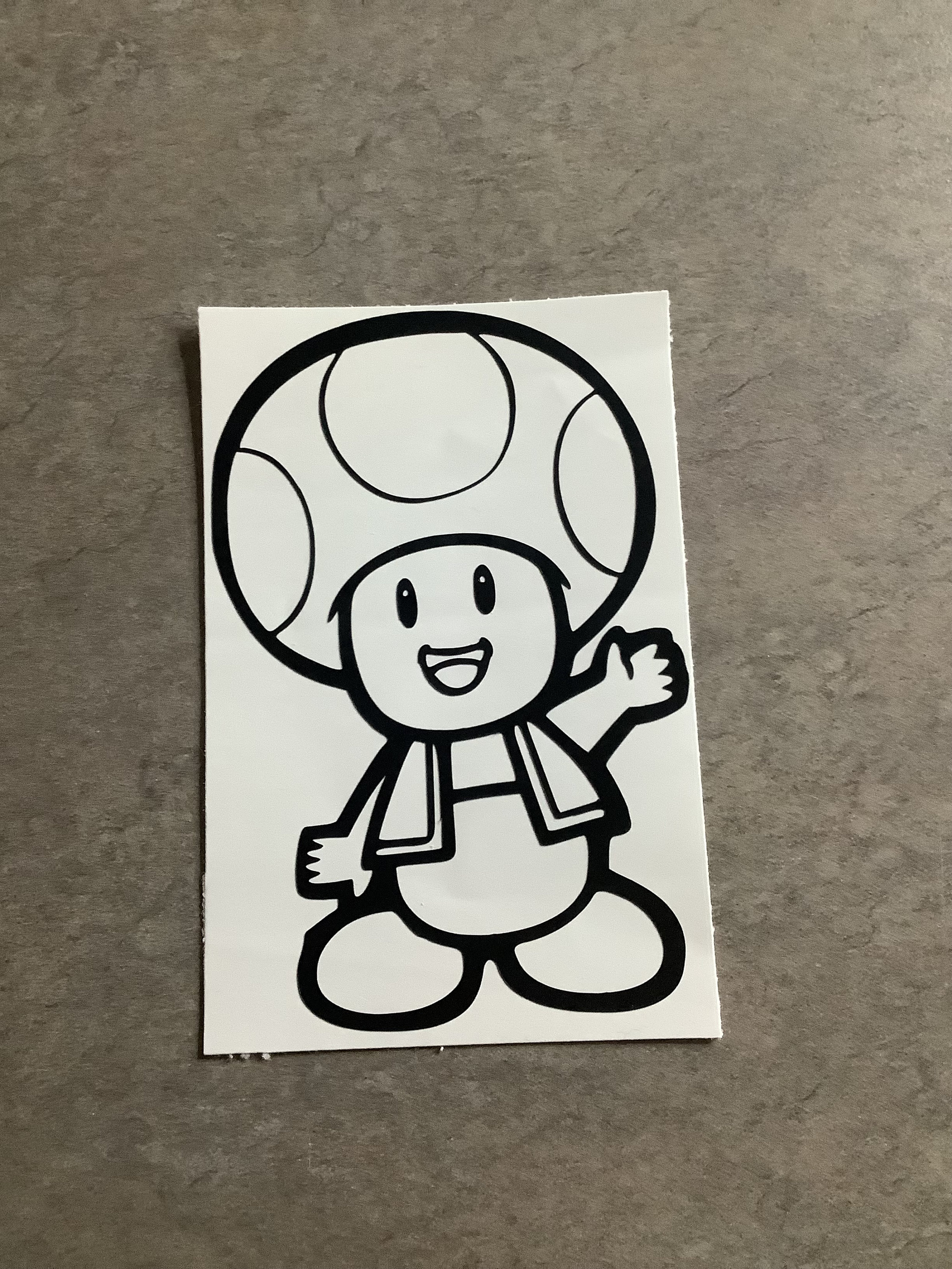 Super mario bros inspired toad vinyl decals