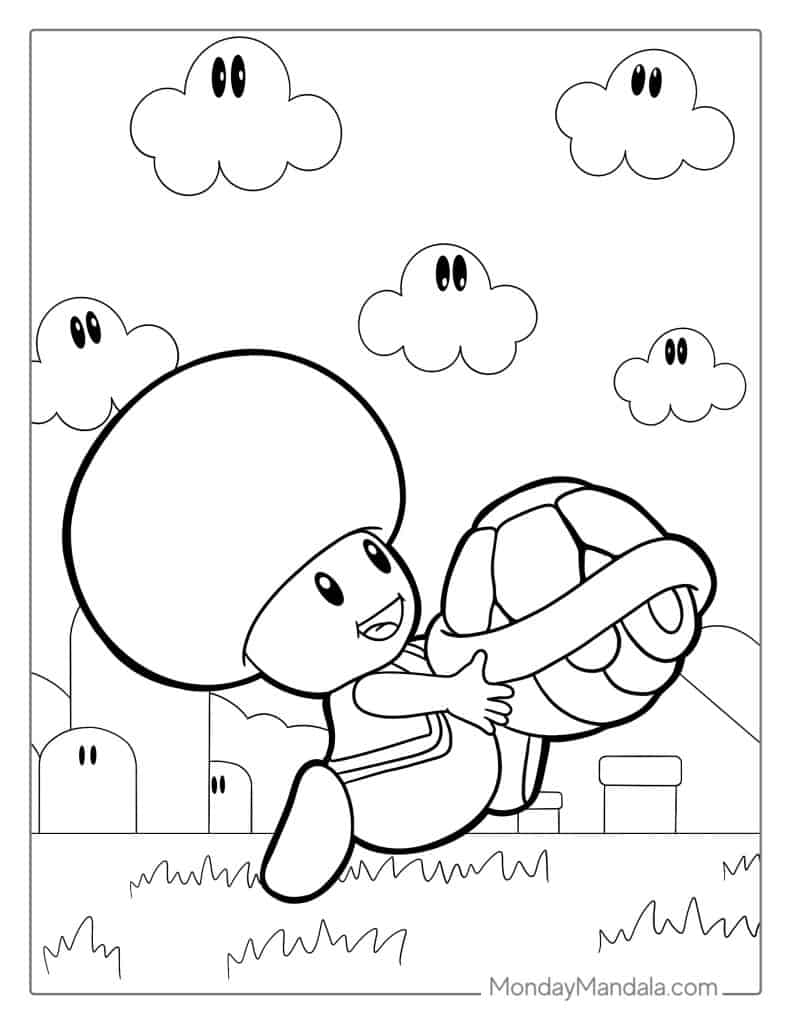 Toad coloring pages free pdf printables