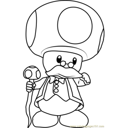 Toad coloring page for kids