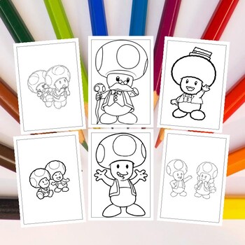 Printable toad mario coloring pages for kids creative adventures await