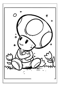 Printable toad mario coloring pages for kids creative adventures await