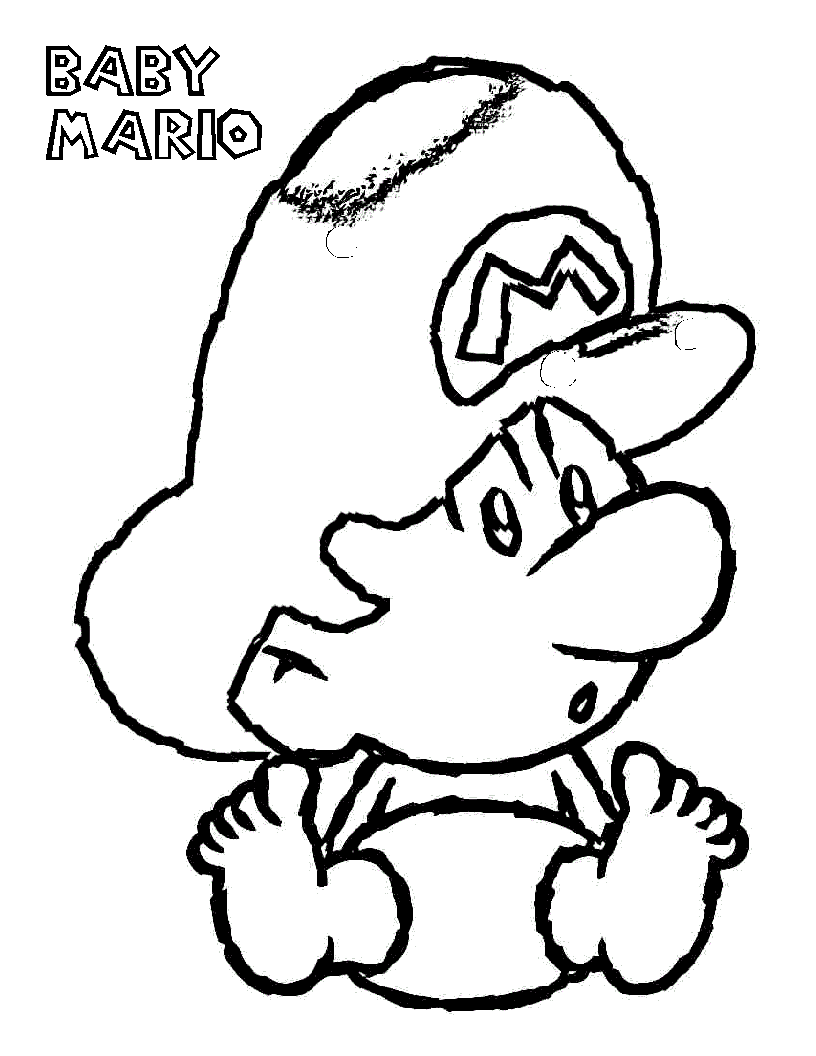 Free printable mario coloring pages for kids