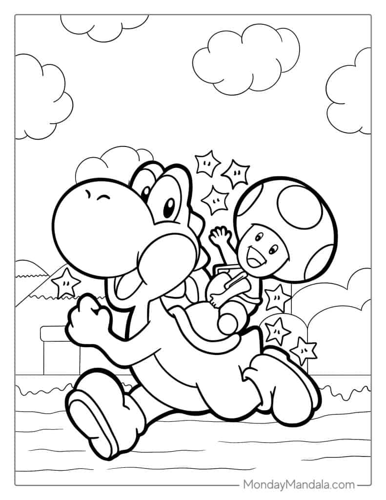 Toad coloring pages free pdf printables