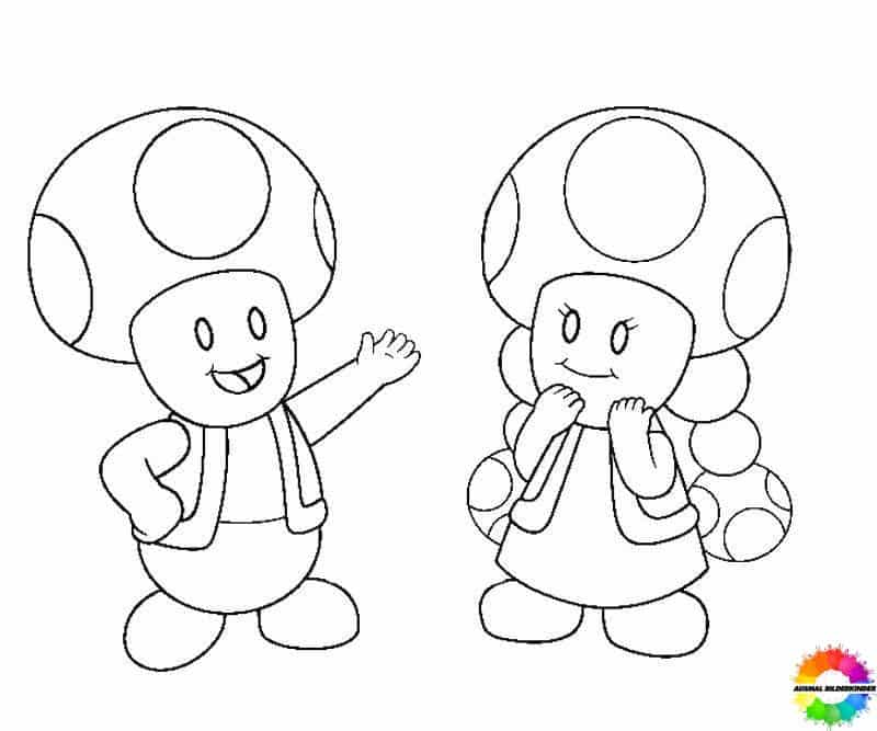 Toad free coloring pages to print for fans