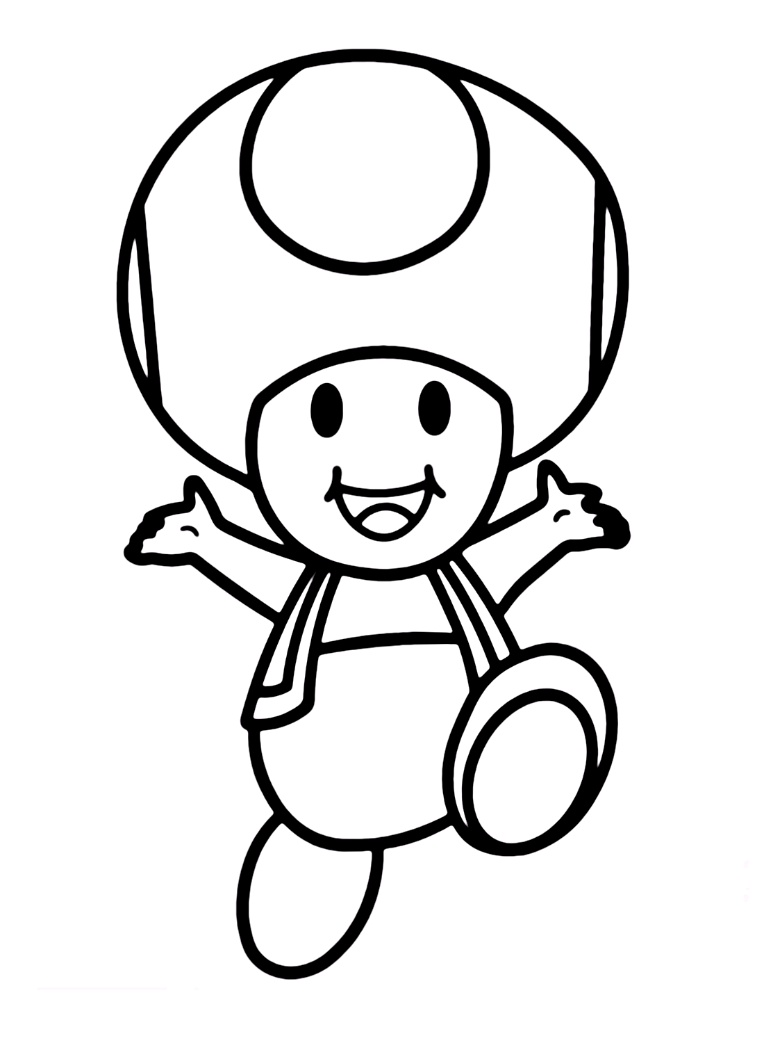 Pictures toad mario coloring page