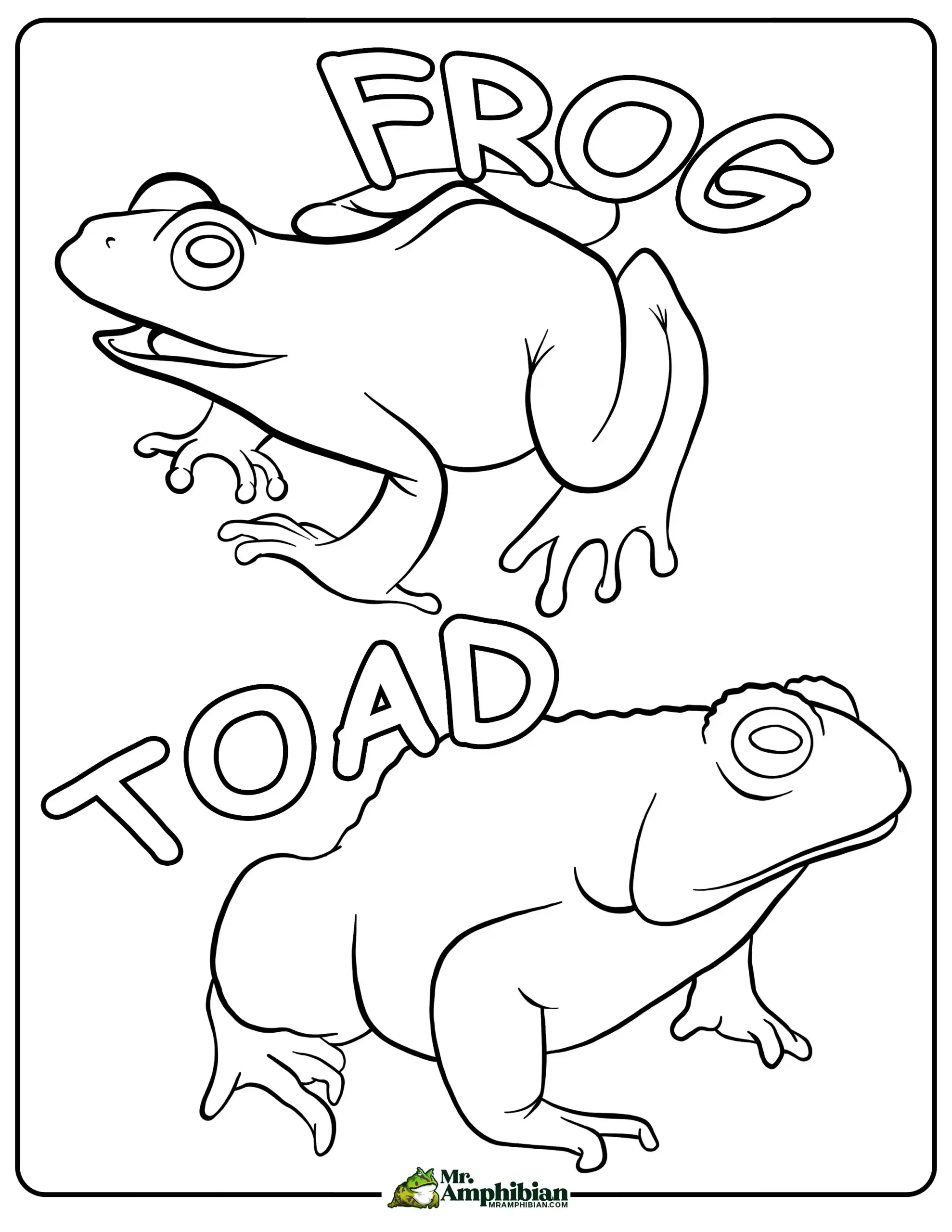 Frog coloring pages printable