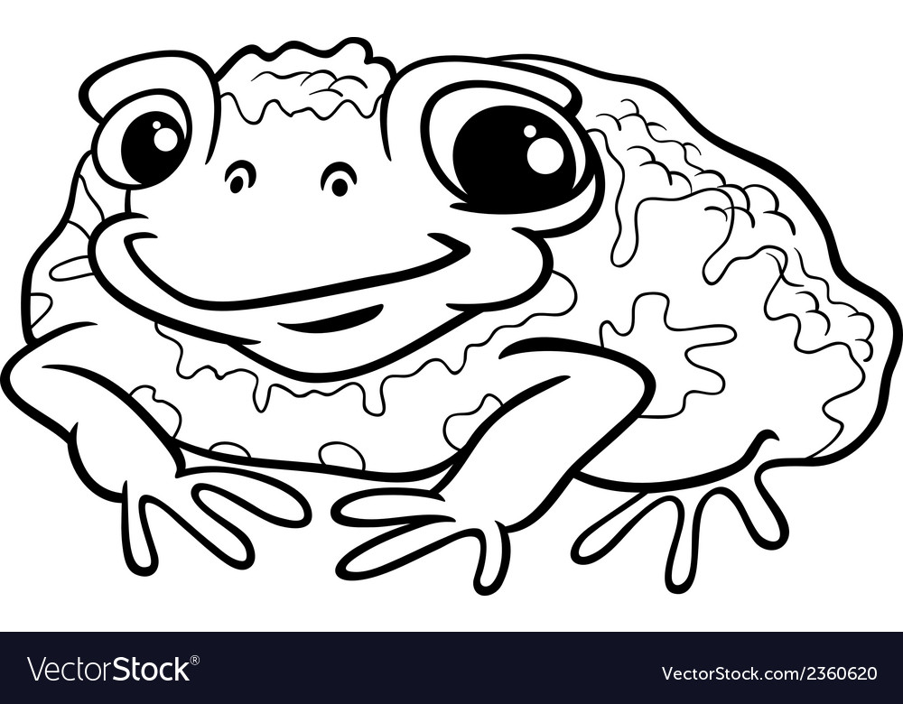 Toad cartoon coloring page royalty free vector image