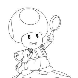 Toad mario coloring pages printable for free download