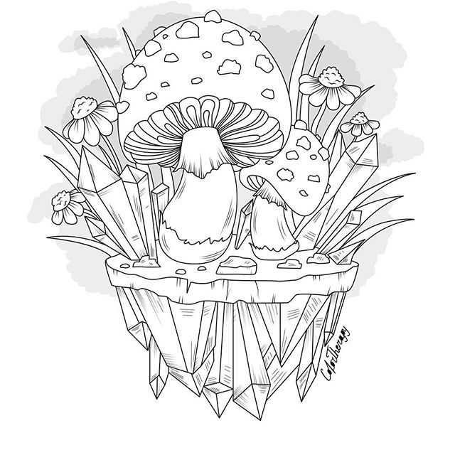 Mushrooms toadstools coloring pages for adults ideas coloring pages adult coloring pages coloring books