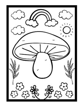 Mushroom coloring pages for kids toadstool printable coloring sheets pdf