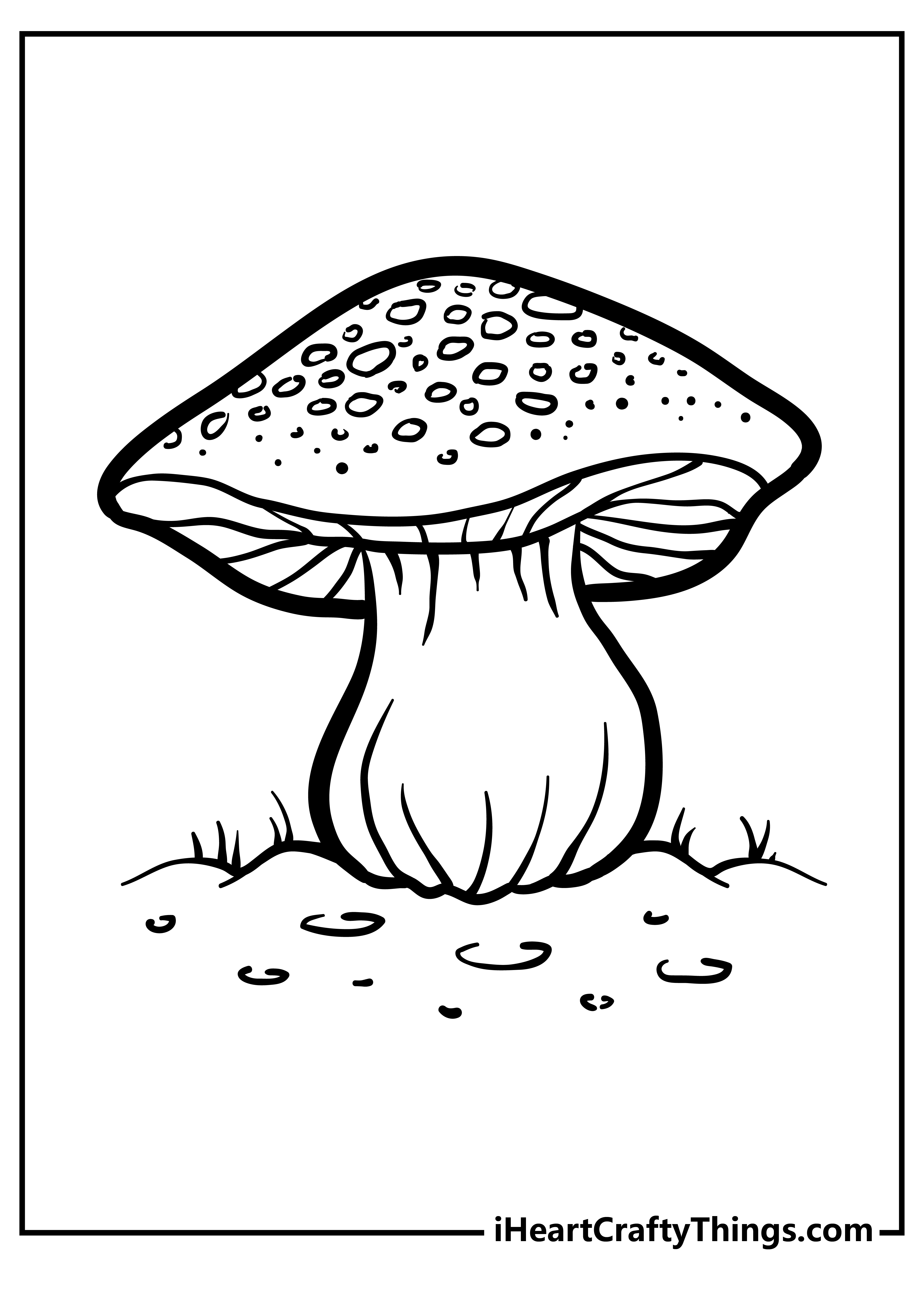 Mushroom coloring pages free printables