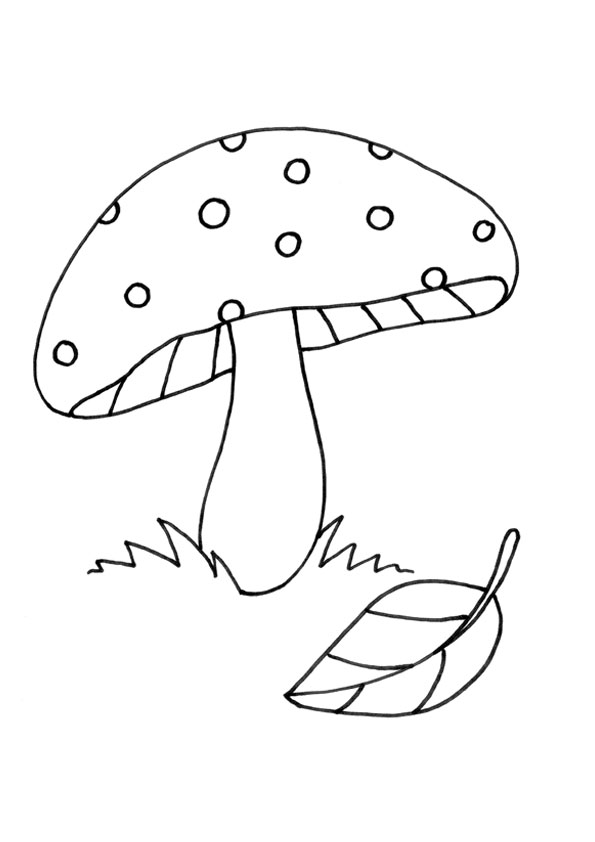 Coloring pages mushroom coloring page for kids