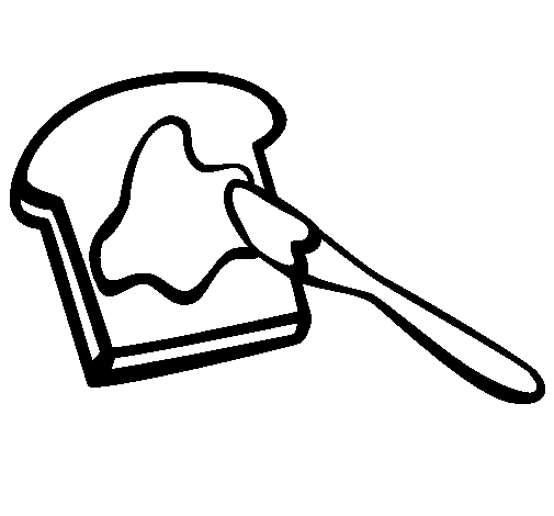 Toast coloring page