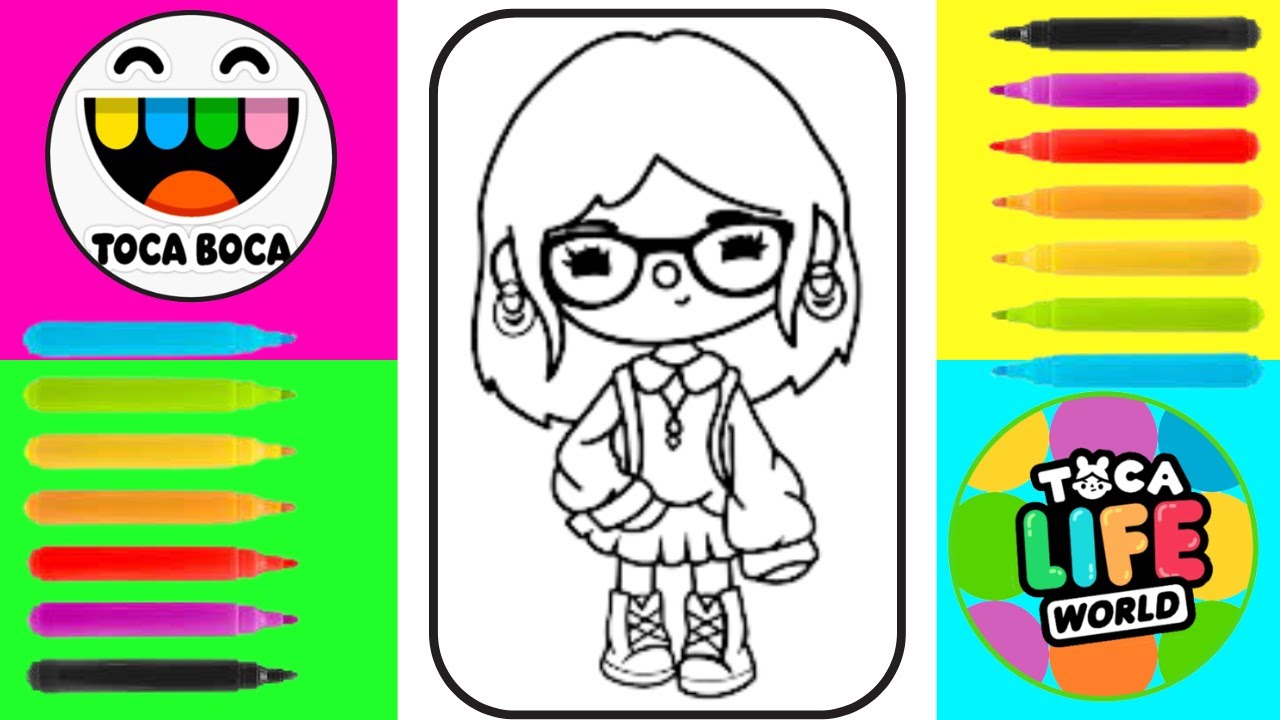 Toca boca coloring page coloring toca bocamarkers