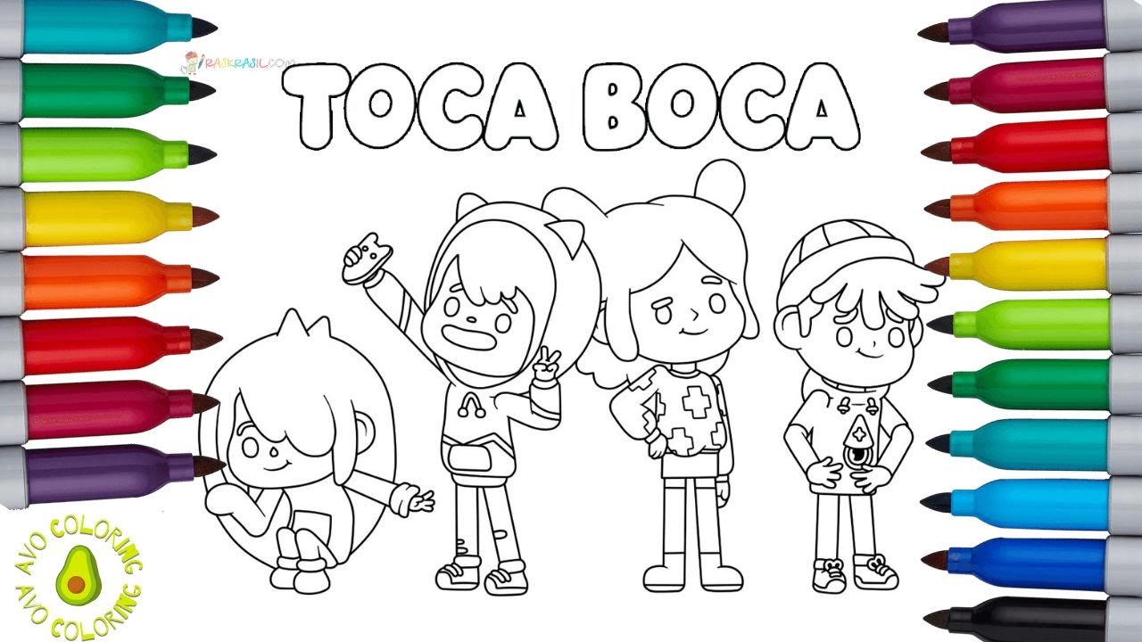 Toca boca coloring page coloring page toca boca life world