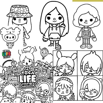 Toca boca coloring pages printable for kids by kalidpages tpt