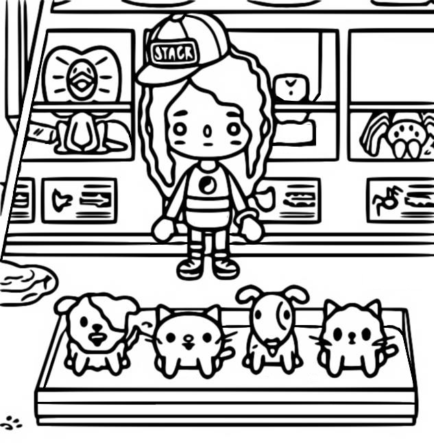 Coloring pages toca life