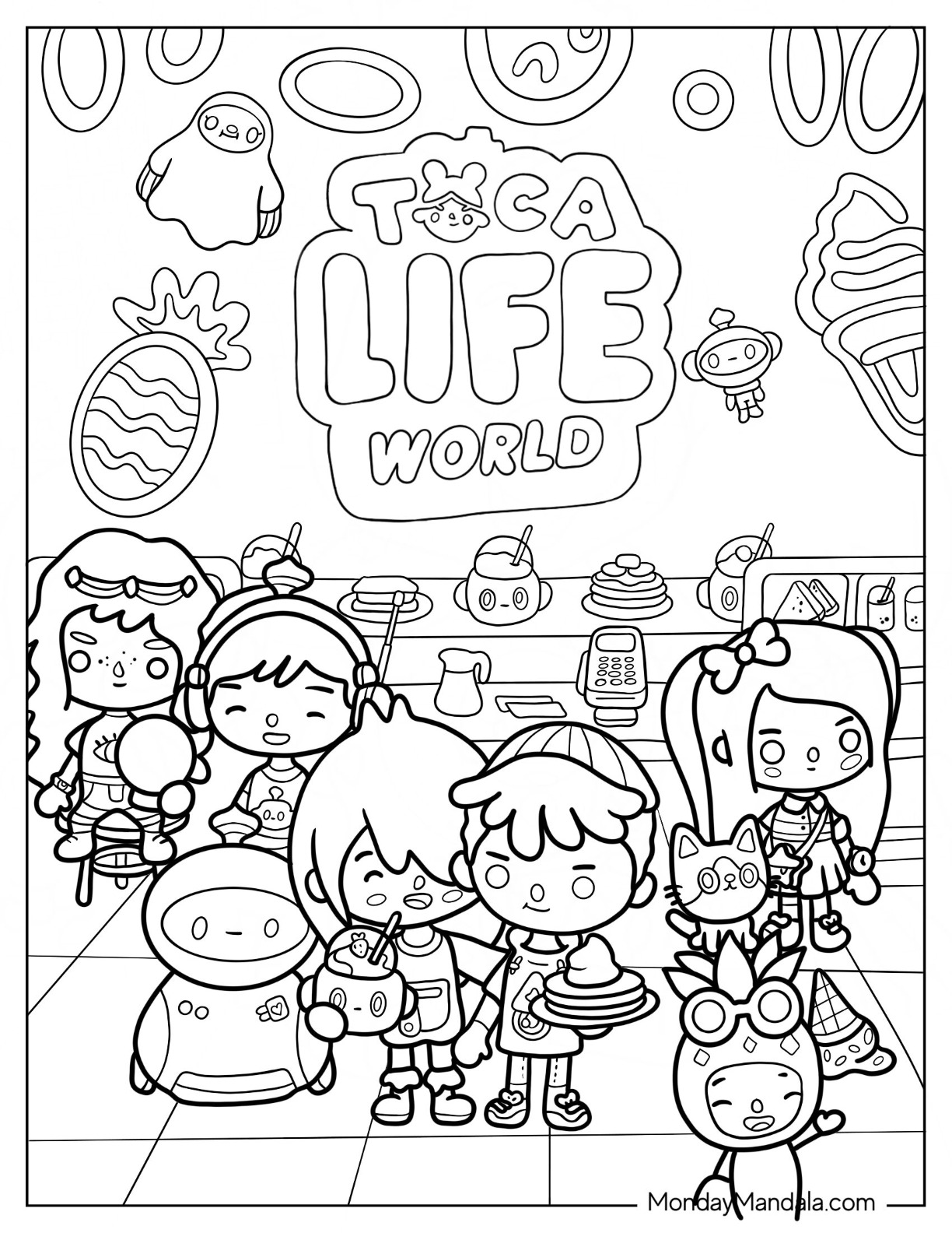 Toca boca coloring pages free pdf printables