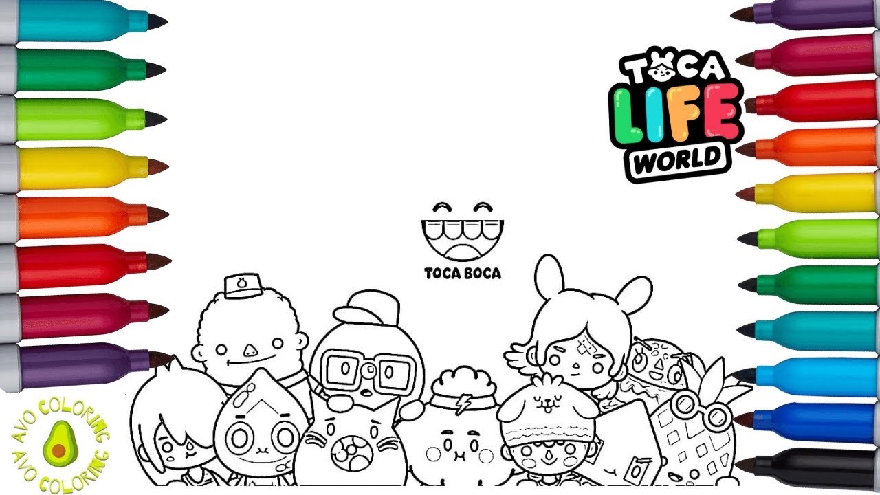 Toca boca coloring page coloring page toca boca life world