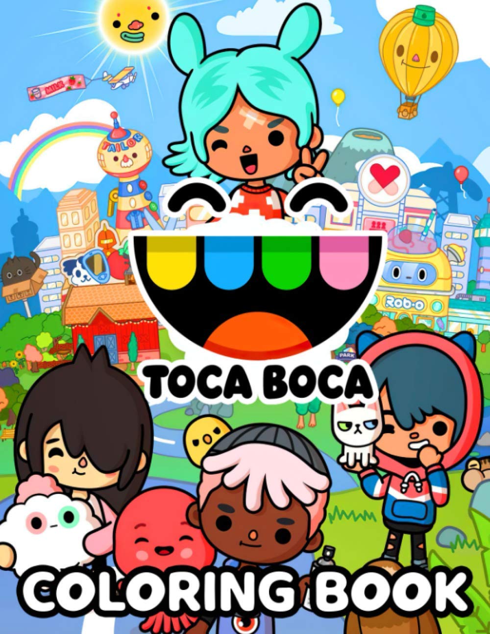 Toca boca coloring book a book for all toca boca lovers to relax and have fun with friends paperback â november