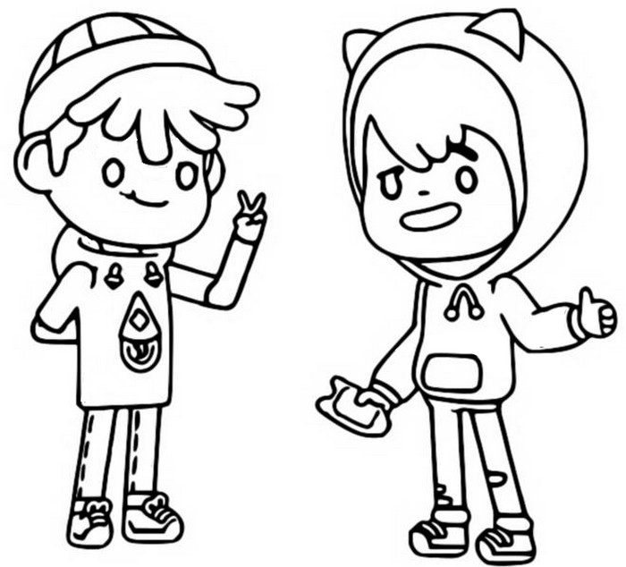 Coloring pages toca life