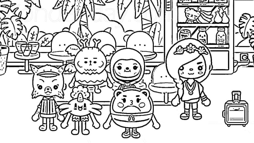 Toca boca life world coloring page