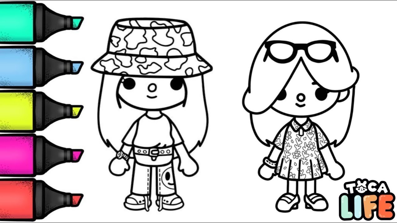 Toca life coloring page coloring videos for kids coloring tocalifeworld coloringtime