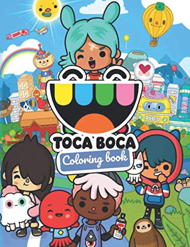 Buy toca boca colorg book perfect christmas gift with design and high quality paper for the toca life lovers great for toddlers kids and adults with bonus activity pages