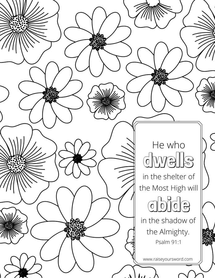 Free printable bible verse coloring pages