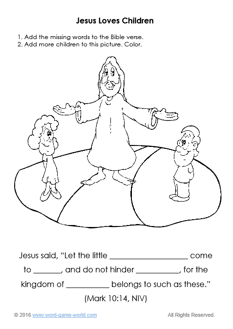 Bible coloring sheets reinforce important truths