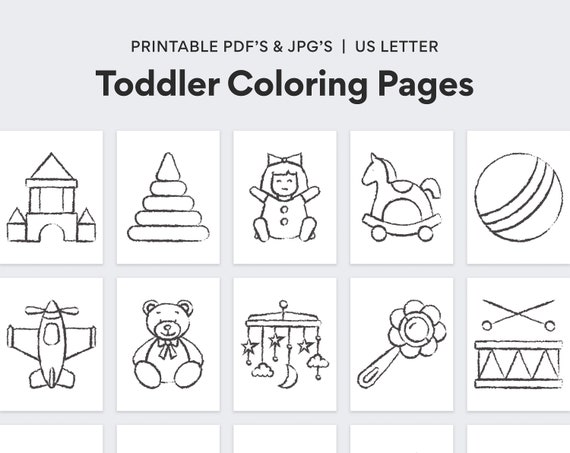 Toddler coloring pages preschool activity summer activities for kids pdf printable digital download