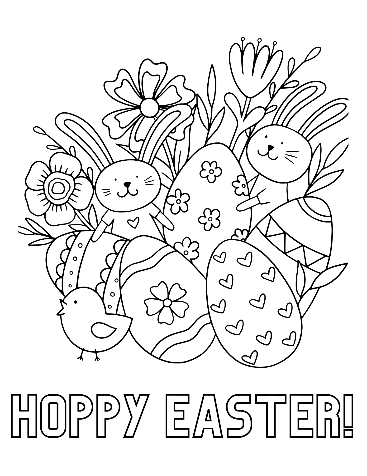 Fun easter coloring pages for kids and adults