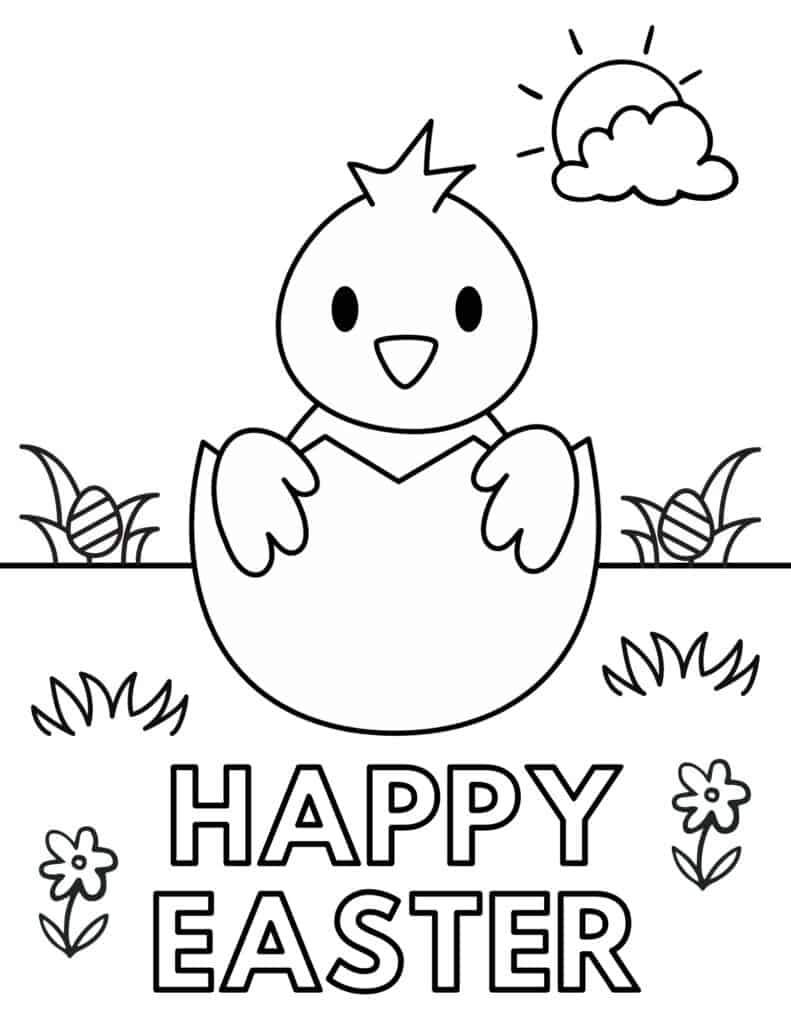 Free printable easter coloring pages for kids