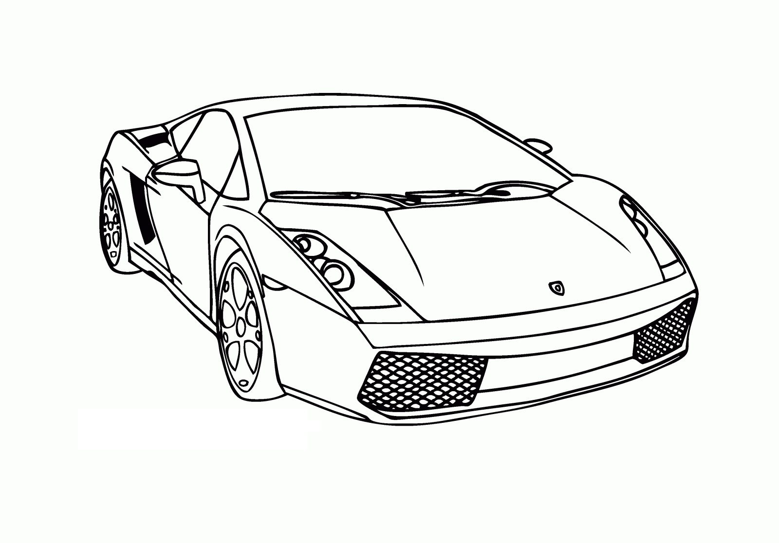 Free printable lamborghini coloring pages for kids