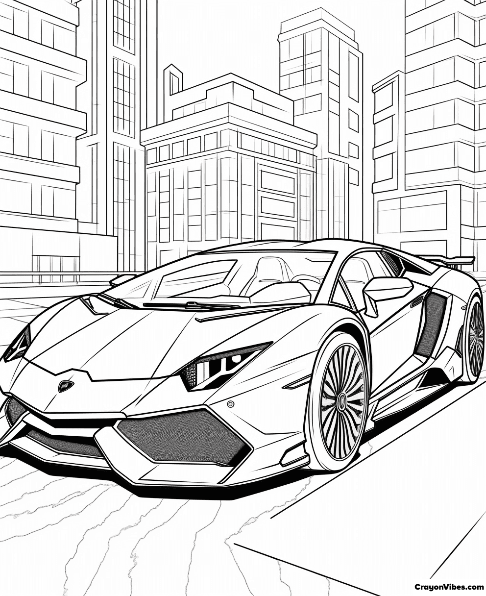 Lamborghini coloring pages free printables for kids and adults