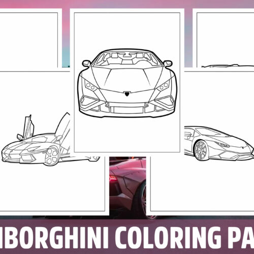 Lamborghini coloring pages for kids girls boys teens birthday school activity made by teachers