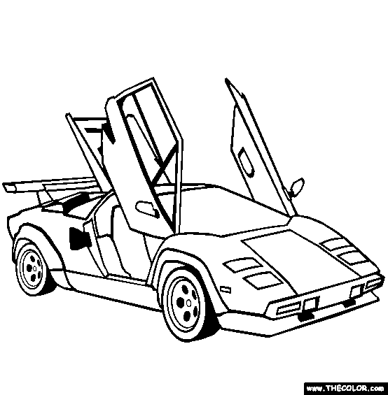 Supercars and prototype cars online coloring pages