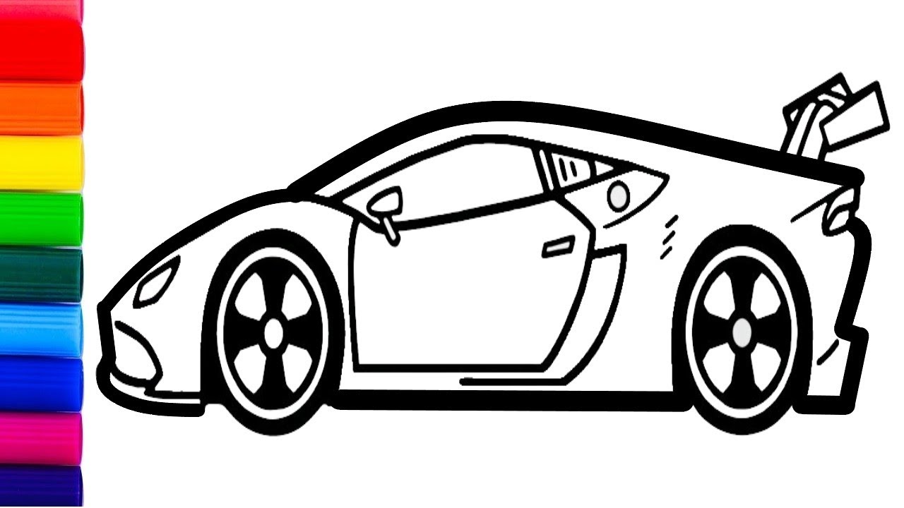 How to draw a laborghini car how to draw a car coloring a car