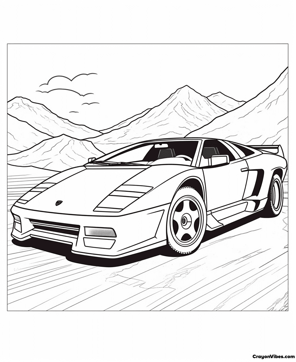 Lamborghini coloring pages free printables for kids and adults