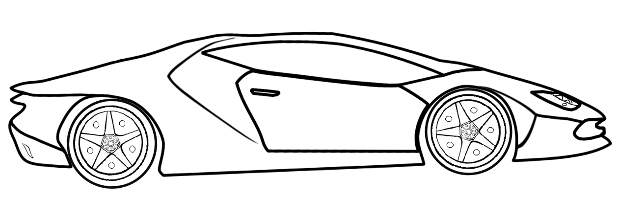 Coloring pages easy lamborghini coloring book