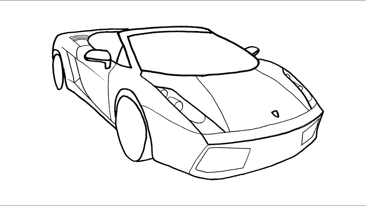 How to draw a car lamborghini gallardo step by step