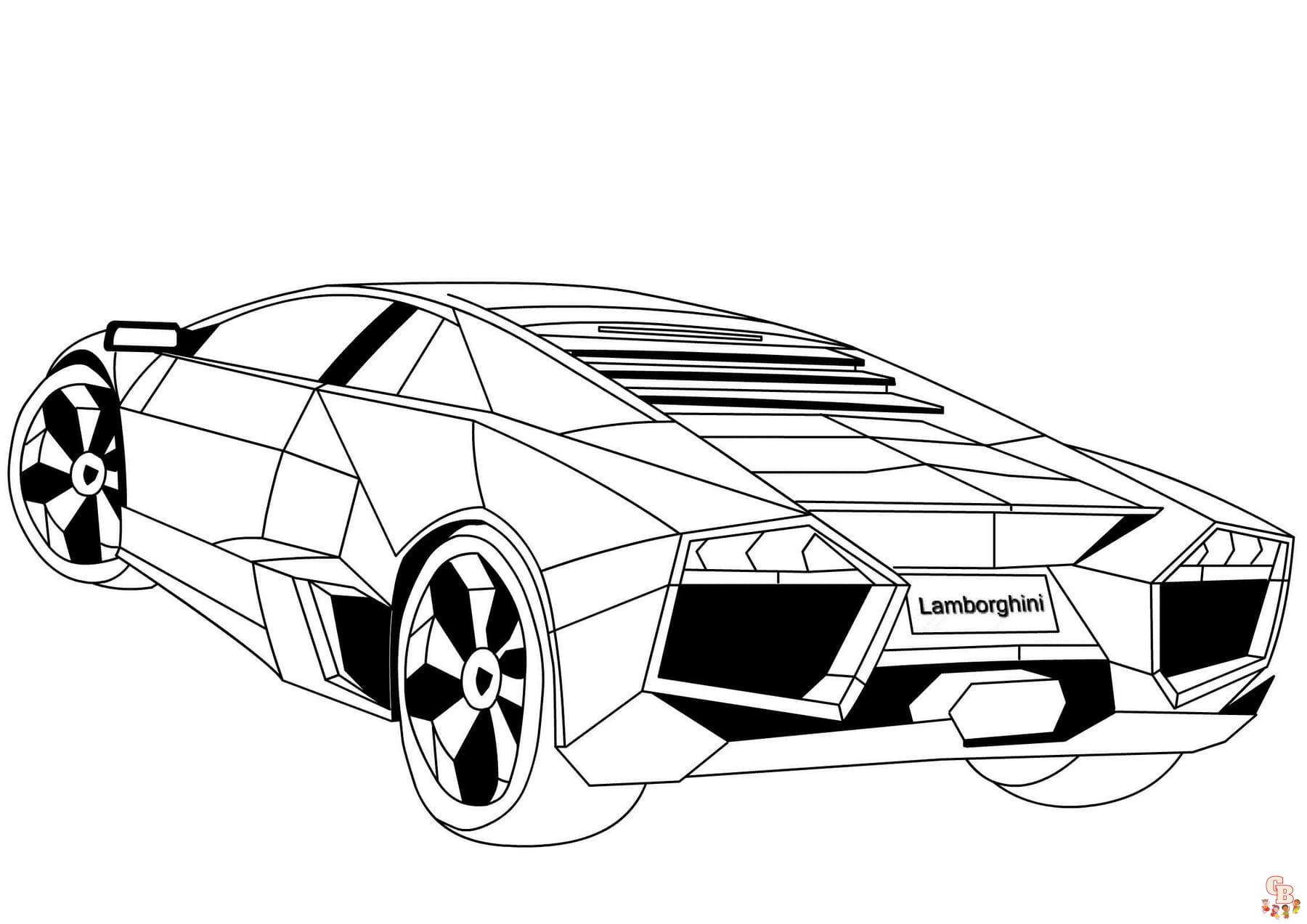 Racing car coloring pages