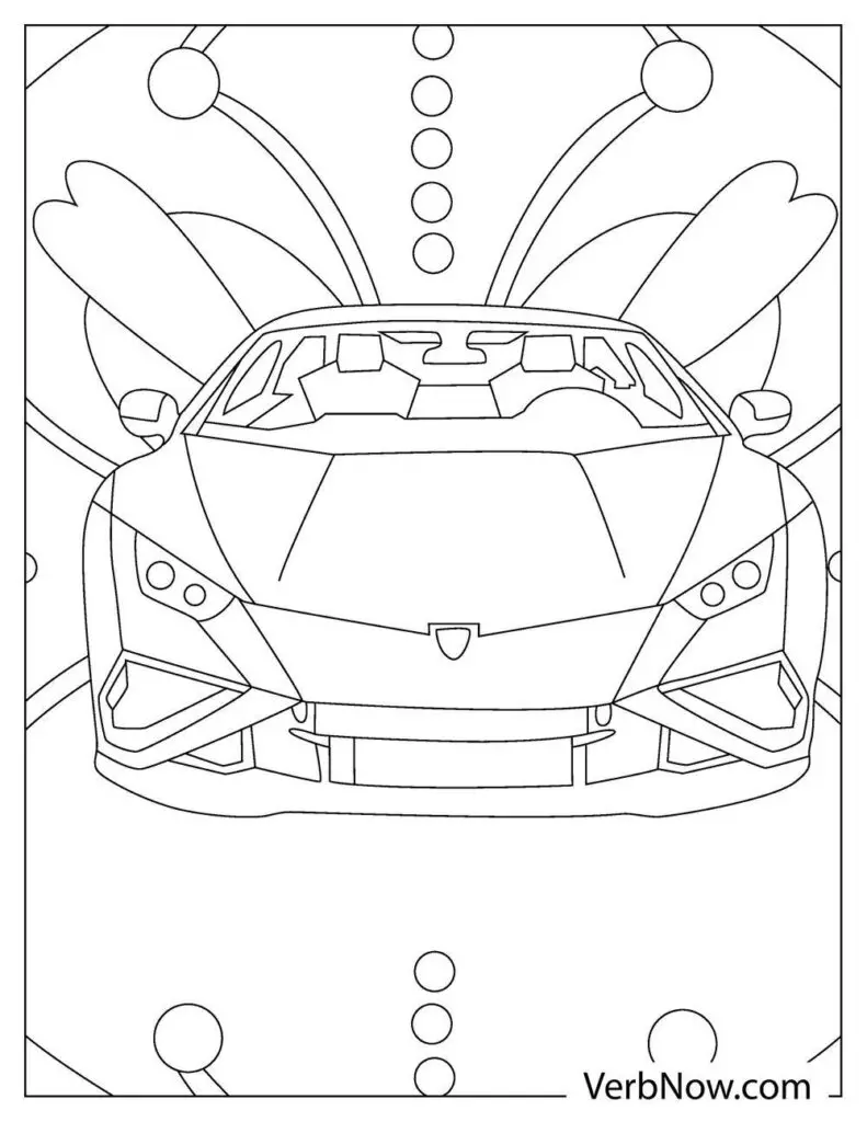 Free lamborghini coloring pages book for download printable pdf