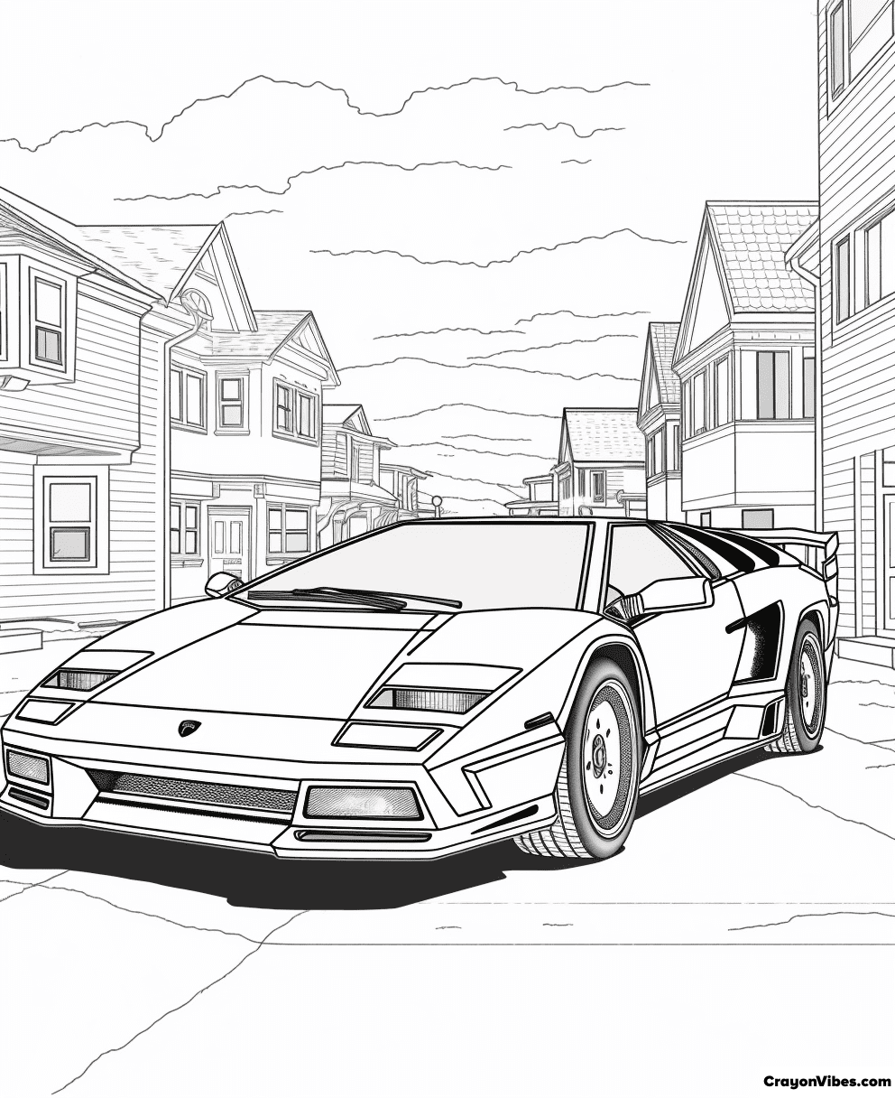 Lamborghini coloring pages free printables for kids and adults