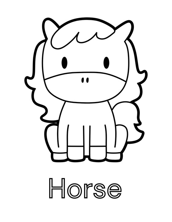 Toddler coloring pages baby animals kids coloring book with digital coloring pages printable pdf